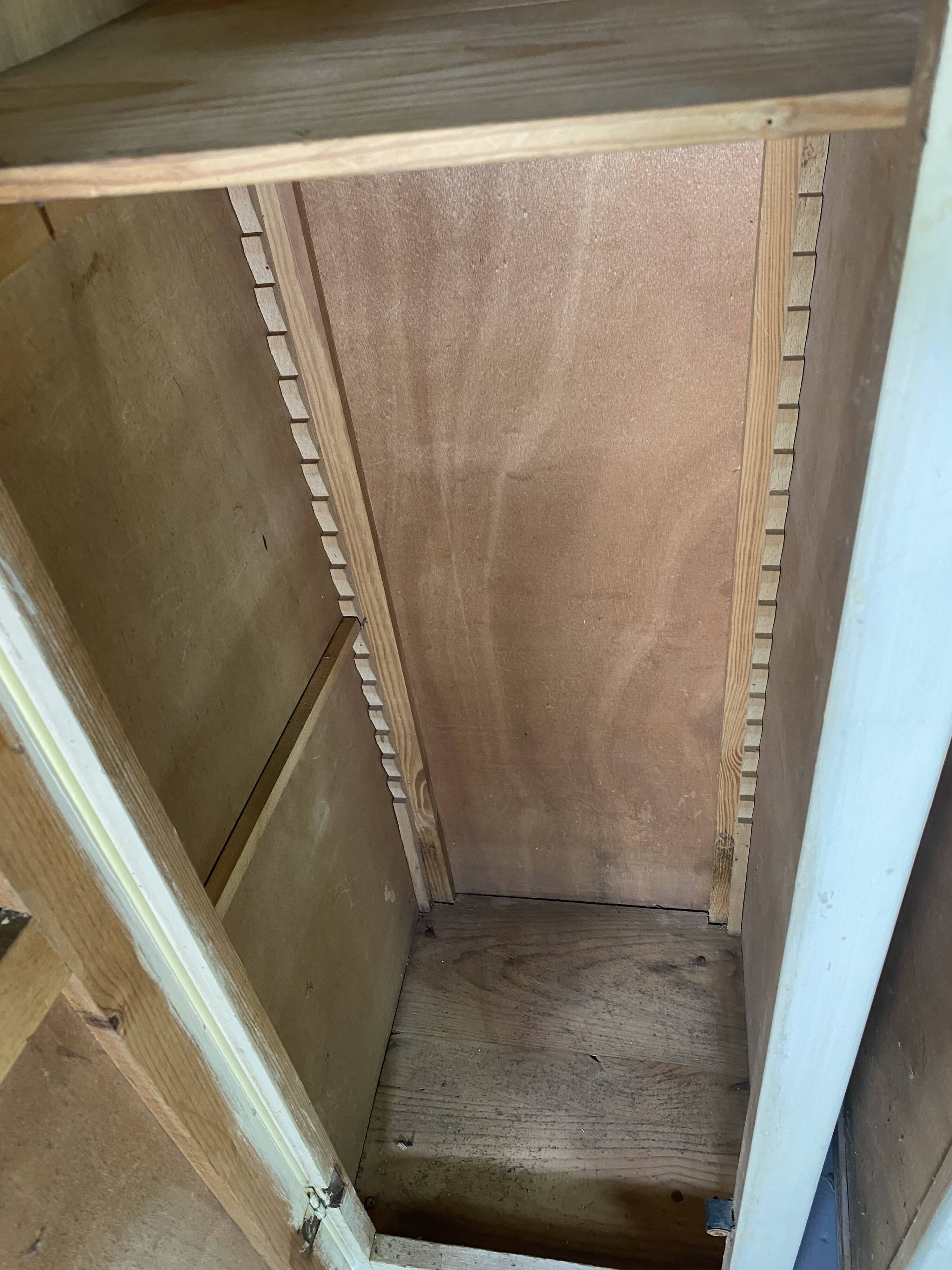 Pair of vintage white cabinets