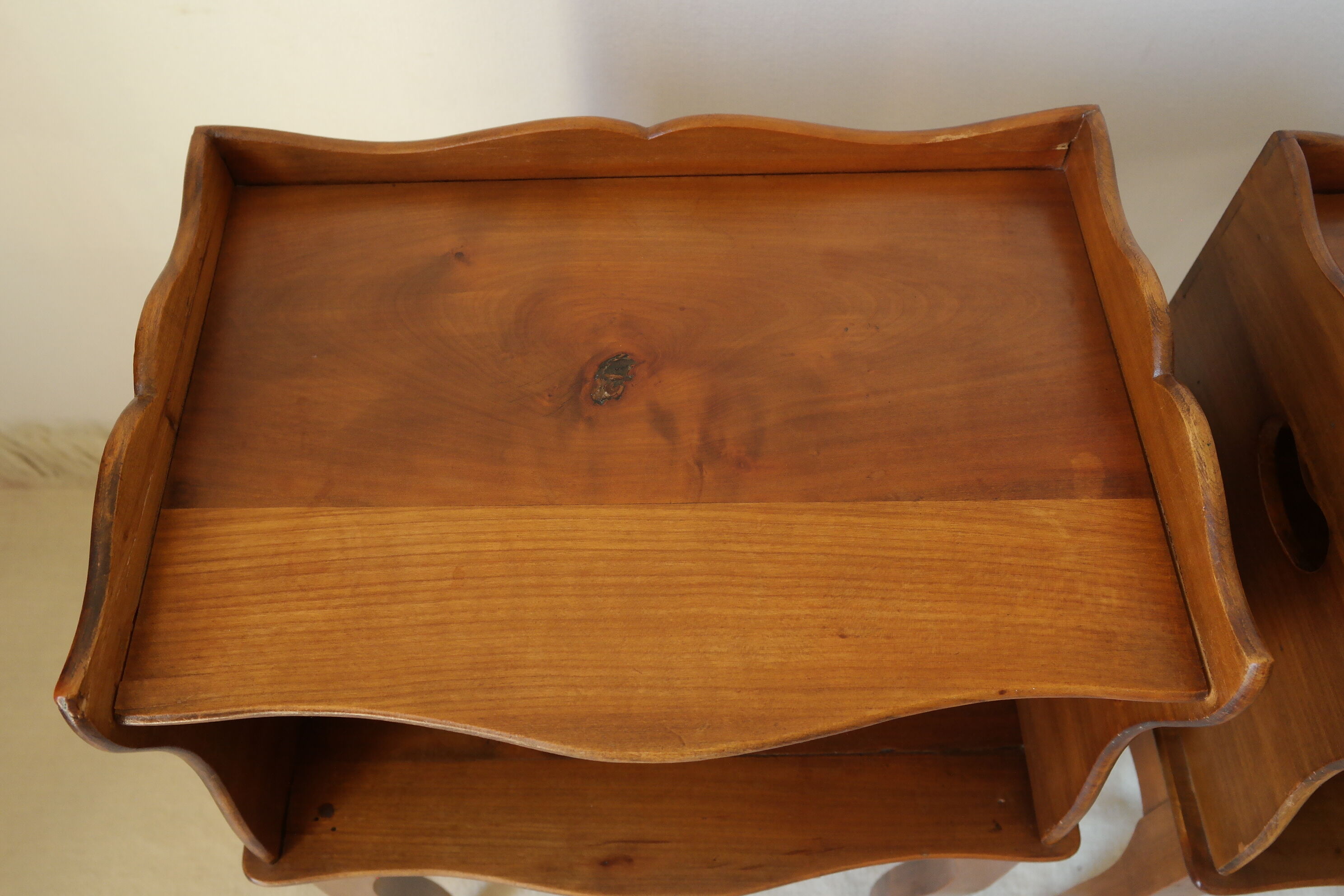 Pair of bedsides made of cherry wood