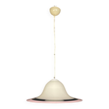 White and pink Murano glass pendant lamp, Italy, 1970s.