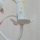 Lustre métal fleurs feuilles shabby chic