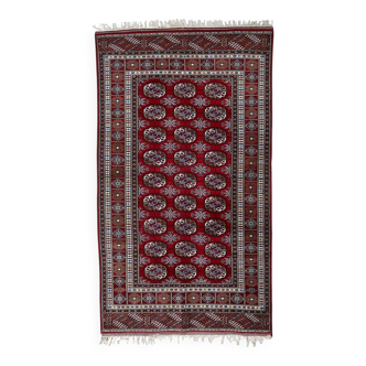 Vintage Uzbek Bukhara rug 122' x 213' 1960s - 1C1227