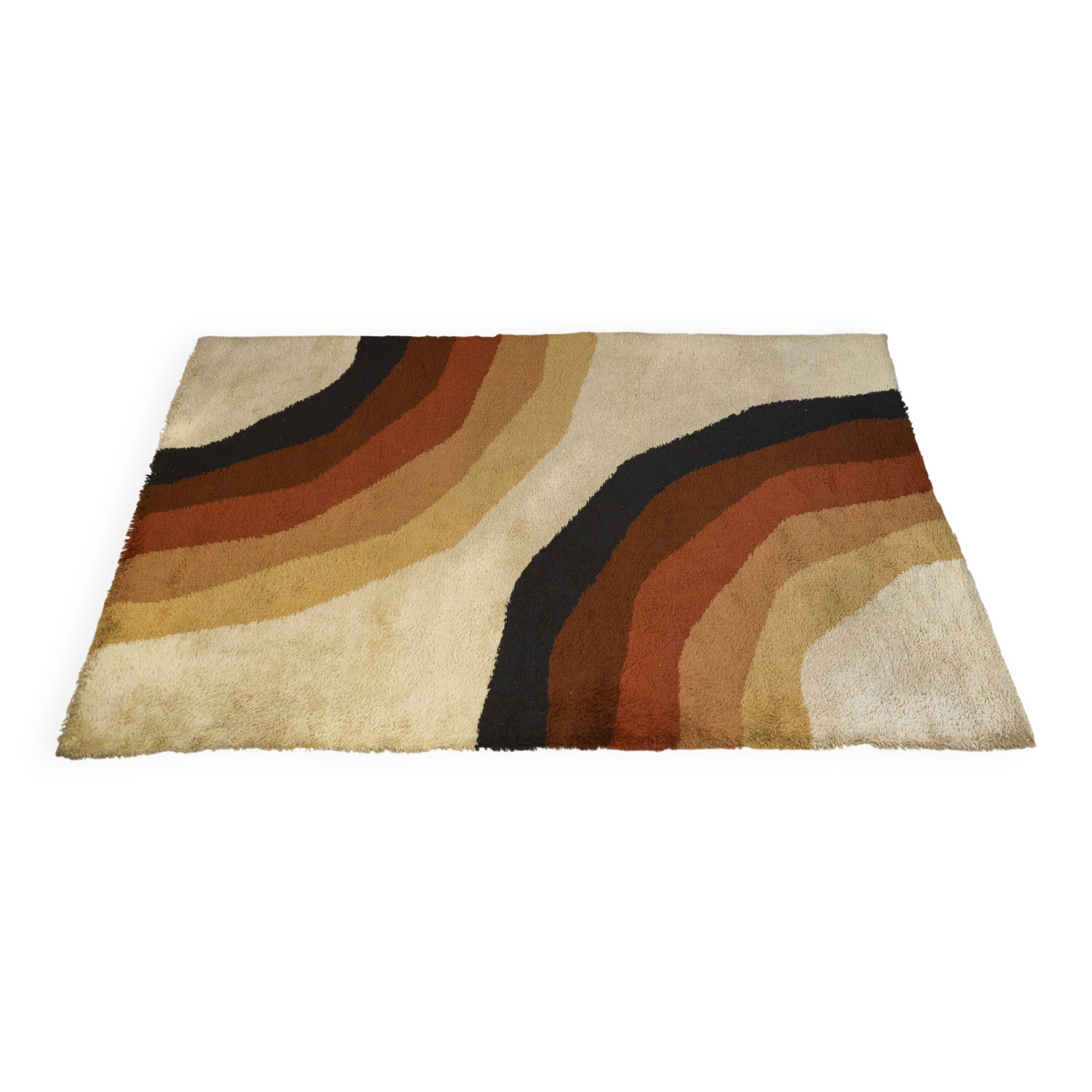 Rug published by Herforder Teppiche, 1970s pop art design.
