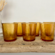 Lot de 6 verres ambrés Lever vintage