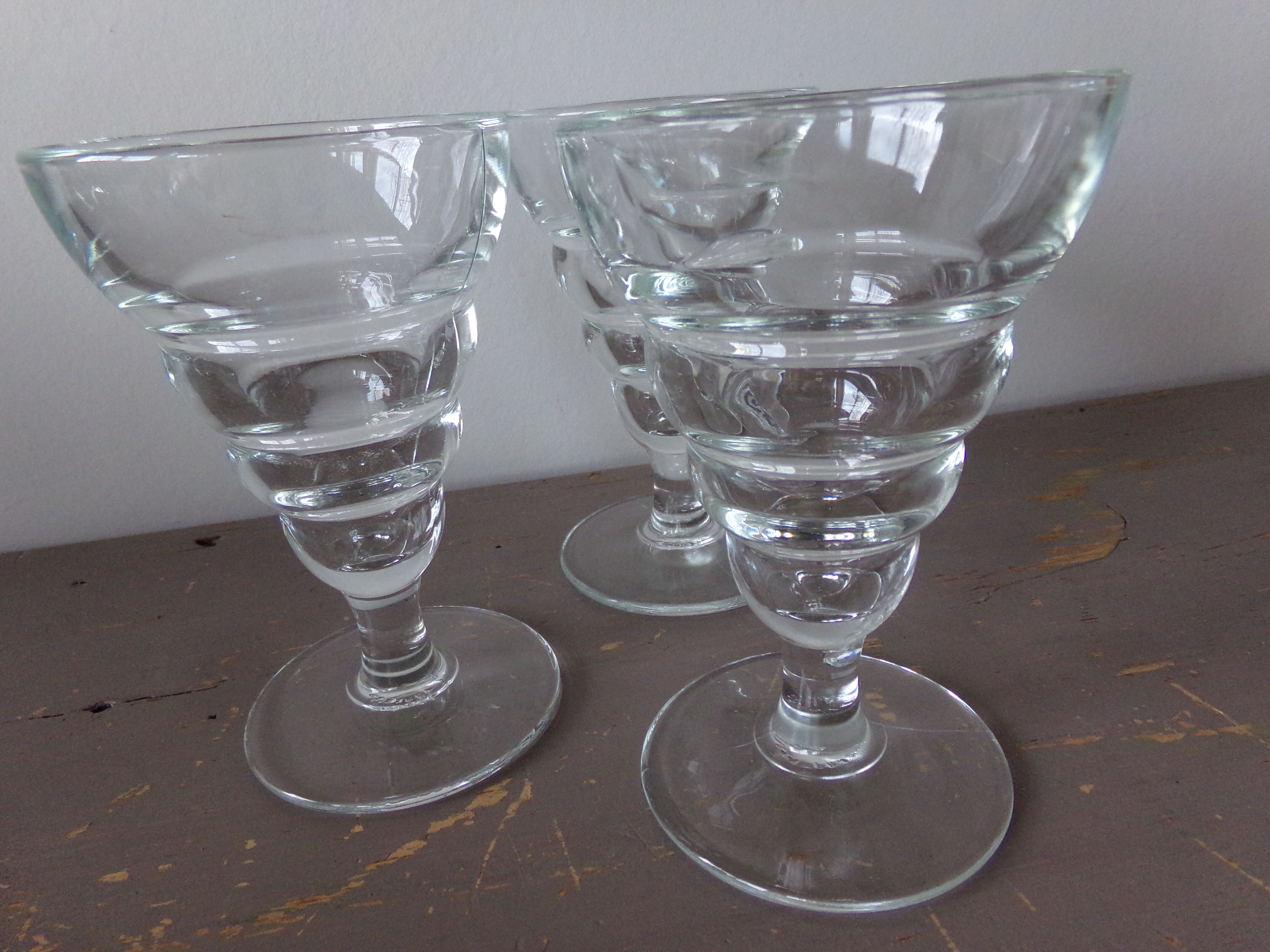 Old glasses from the clairet France glassworks