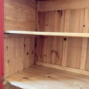 Glazed pine solid wood bonnetière