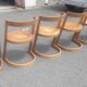 Suite de 6 chaises vintage Baumann modèle Halfa