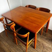 Dining table and its 4 chairs, Denmark, 1960