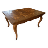 Louis XV style table in solid wood with marquetry – with extensions