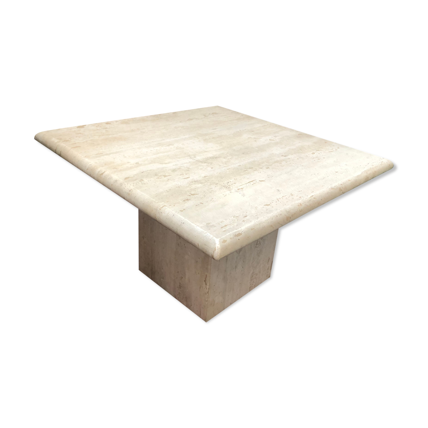 Vintage travertine bass table 1970