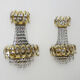 Pair of double hot air balloon wall sconces, 60s