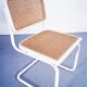 Set of 2 italian white cantilever chairs by Marcel Breuer