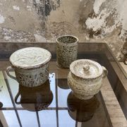 Stoneware herbal tea cup set La Hulotte Caylus
