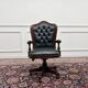 Classic English Chesterfield Desk Chair Green