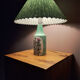 Vintage ceramic lamp, AK Kaiser, Germany, antique light fixture.