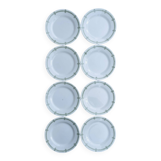 Lot de 8 petites assiettes Creil et Montereau