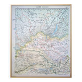 Mongolia, Asia. Geographical map printed in 1900.