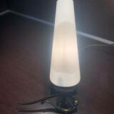 Pair of wall sconces in opaline and brass 60s