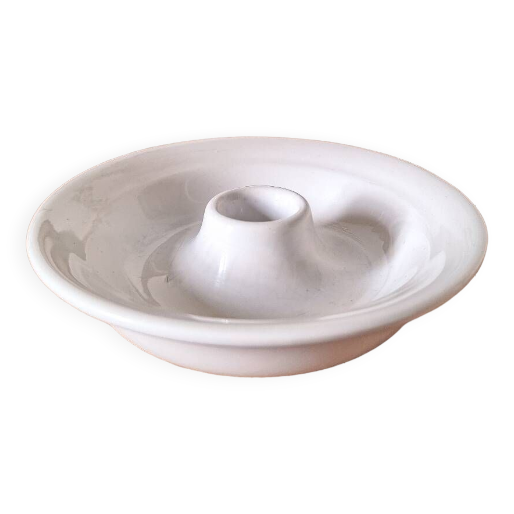 Bougeoir en faïence anglaise