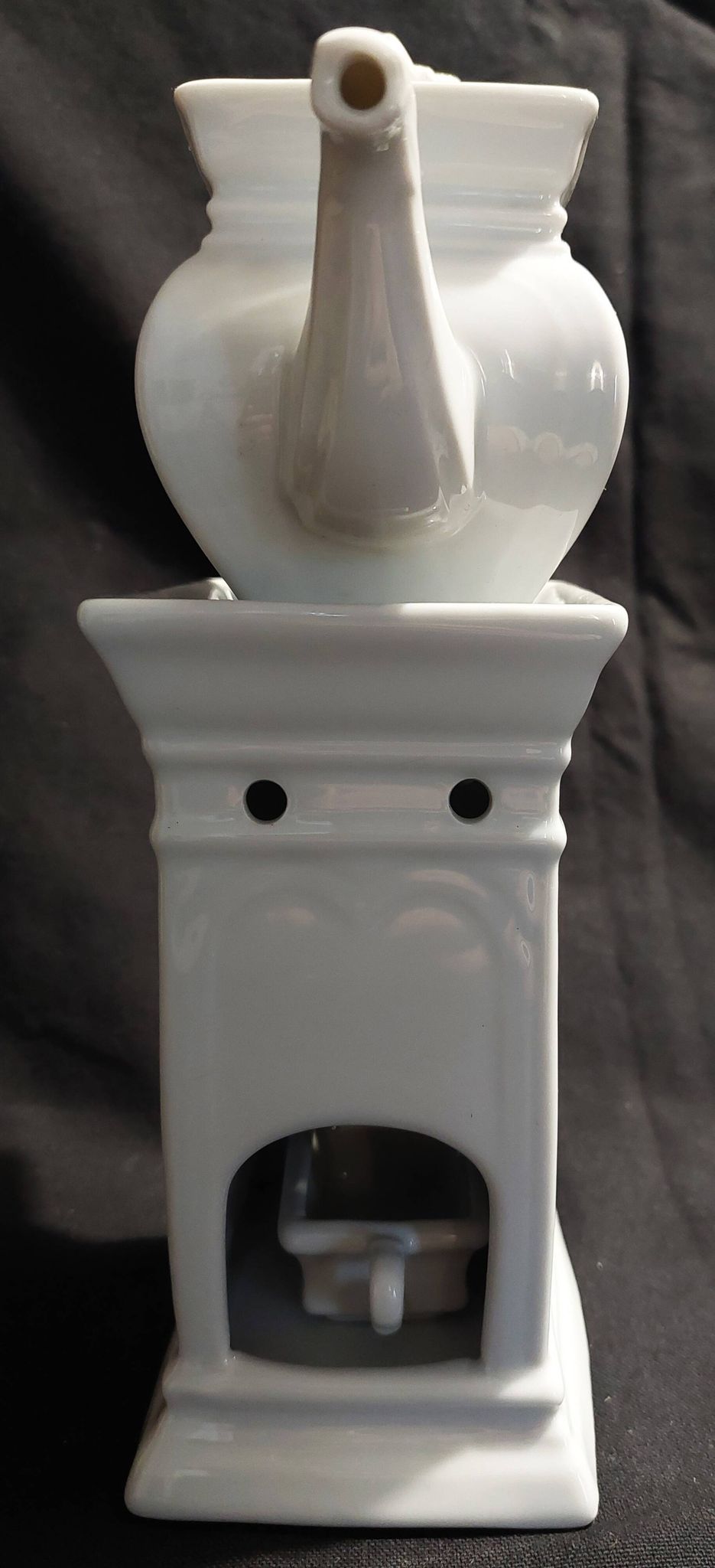 Tisanière en porcelaine blanche Paris complète