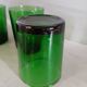 5 verres à eau anciens verts