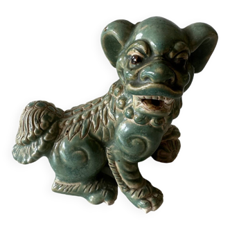 Chinese glazed ceramic Foo dogs