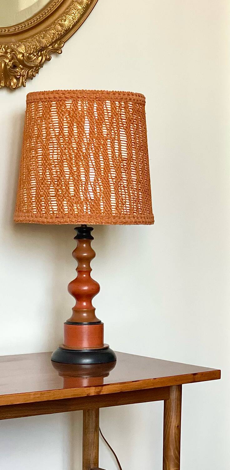 Lampe en bois tourné 1970’s.