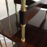 Rotating bookcase cabinet in mahogany and brass