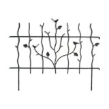 Garden barrier with birds