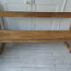 Church pew, pitchpin bed with a light oak waxed finish.