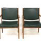Set of 2 leather armchairs, Karl Erik Ekselius, Sweden, 1960
