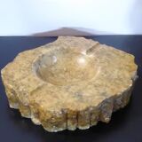 Imposing vintage alabaster ashtray