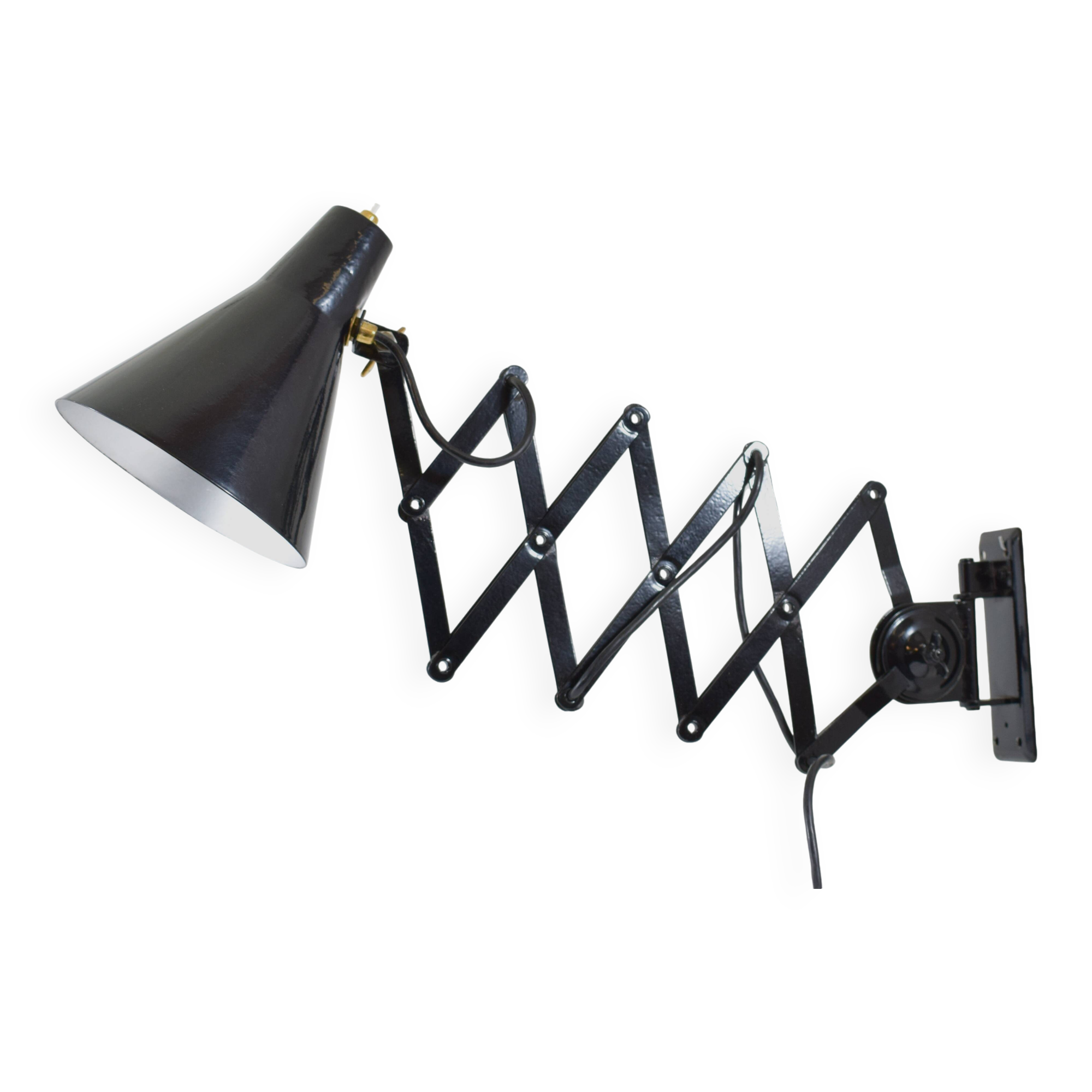 Vintage industrial extendable wall lamp