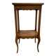 Small bedside table, nightstand, two-top ash plant stand with discreet drawer