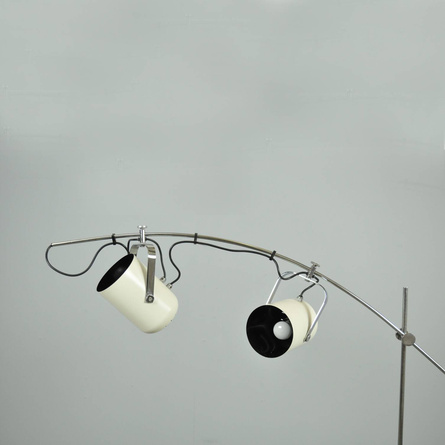 Vintage white Sorrento floorlamp by Copini & Posthuma for Gepo, Netherlands 1970s