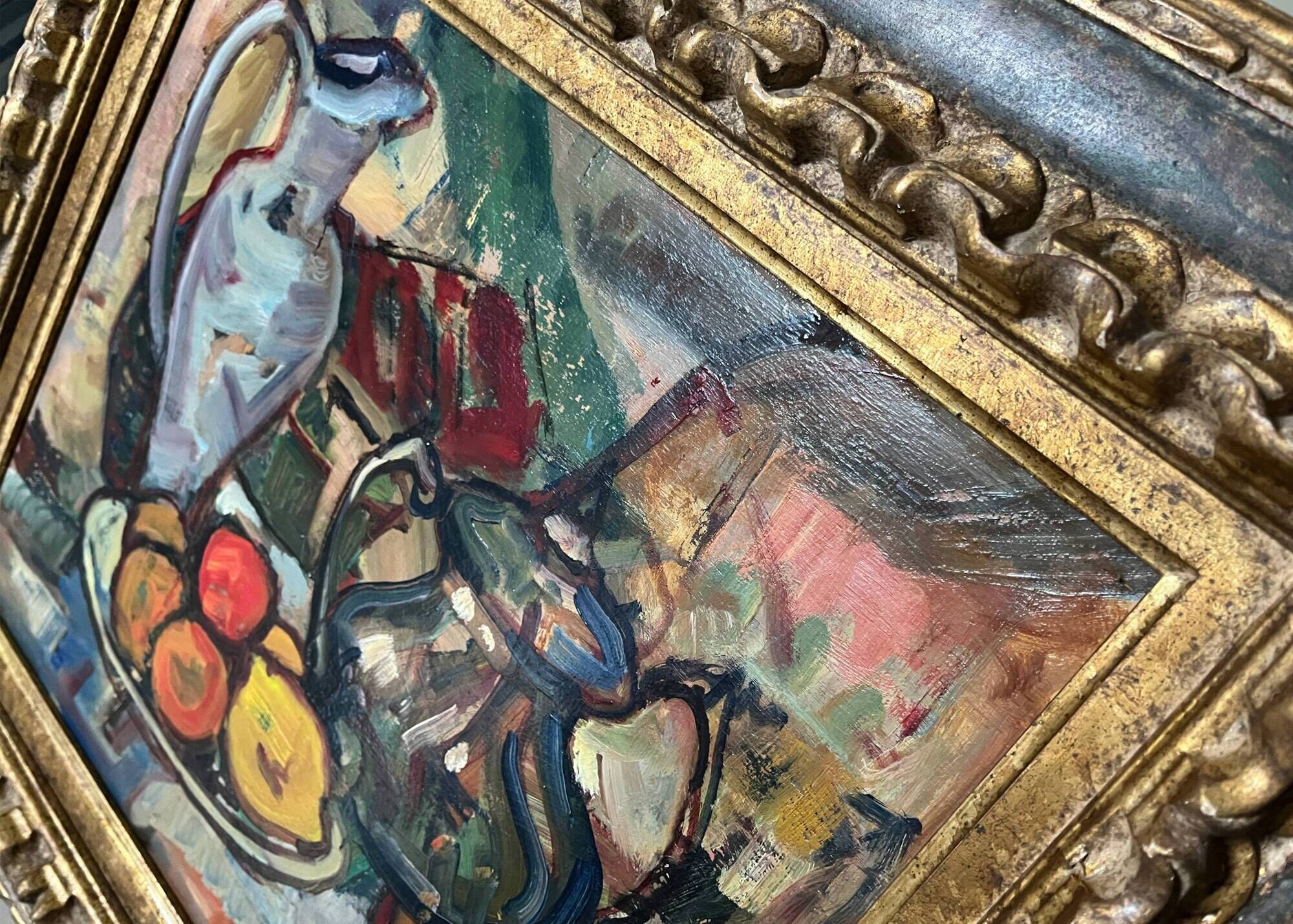 HST painting Jean RENAUT (1905-1979) "Still life with oranges and lemons" frame