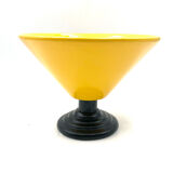 Yellow Conic Vase, postmodern, Italy 1980s