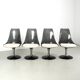 Chaises Tulipe en acrylique par Chromcraft, ensemble de 4