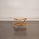 Table basse rotin et verre