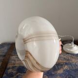 Art Deco suspension in marbled opaline