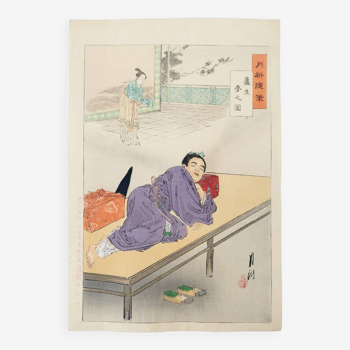 Japanese print Ogata Gekko early 20th century