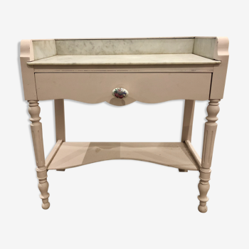 Console style romantique avec plateau marbre