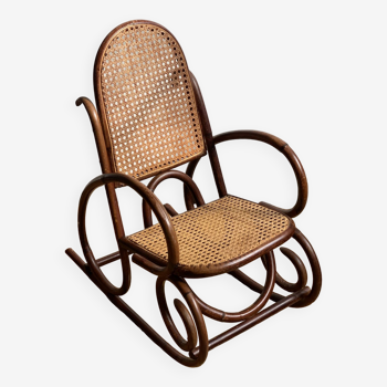 Bent wood children's rocking chair