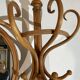 Double curved wood mirror coat rack by michael thonet gebrüder / freres, 1888