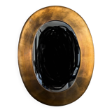 Gold oval mirror