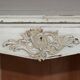 Antique Louis XV style flat desk painted with stool.