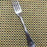 Christofle silver-plated dessert fork, Rubans model
