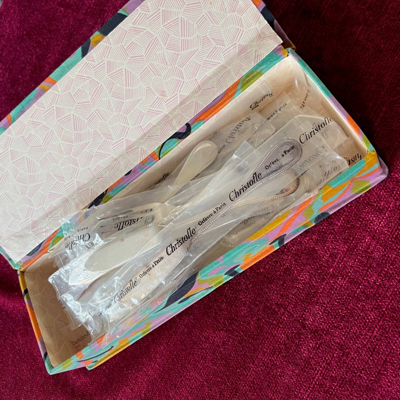 Christofle - Christofle cutlery set with silver metal beads for 12 people. 172 items.