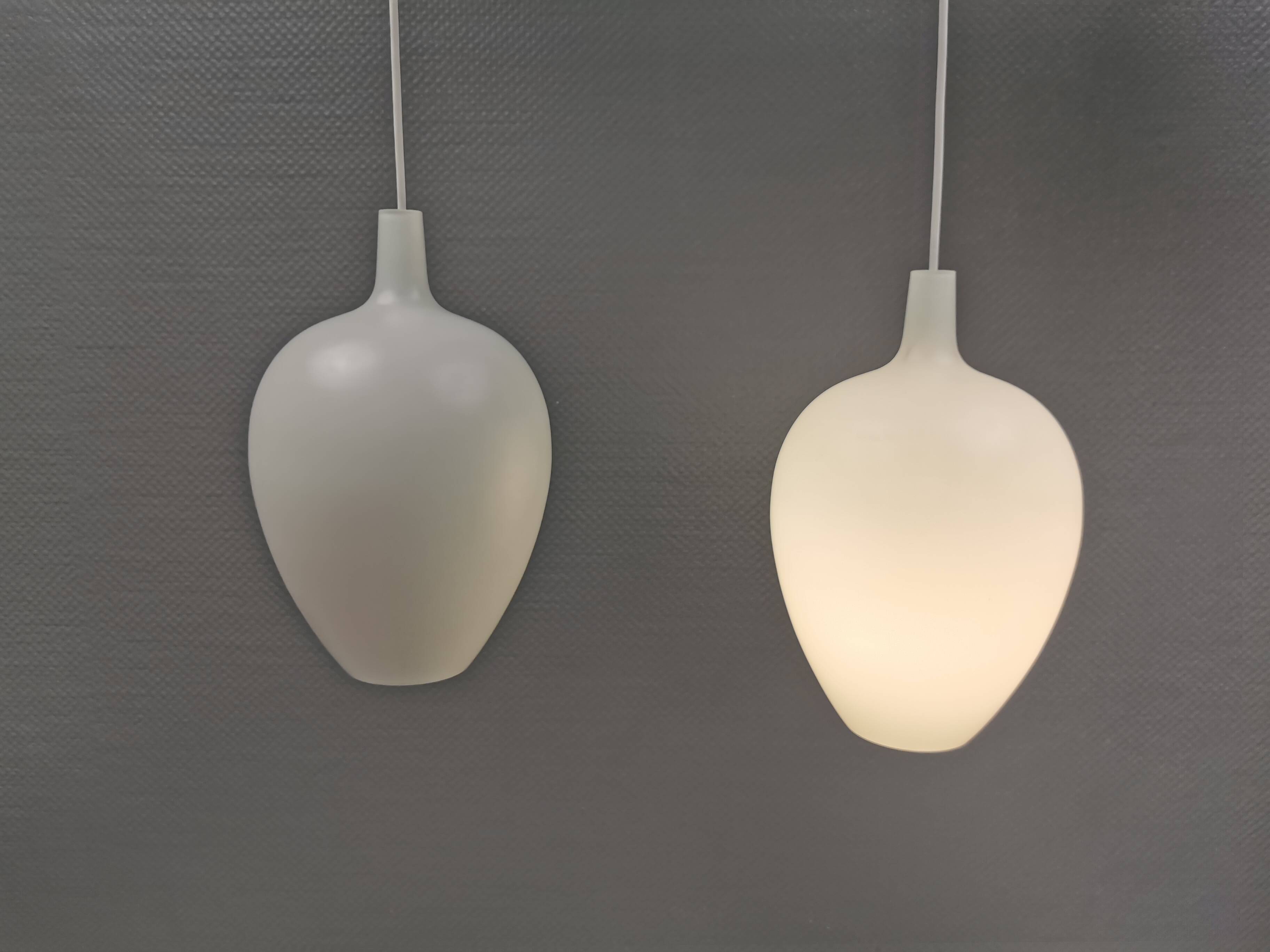 Two rare Pompei pendant lamps by Jo Hammerborg for Fog & Mørup Denmark 1963