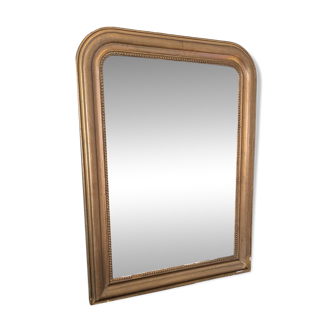 Miroir d'époque Louis Philippe doré 86 x 66 cm