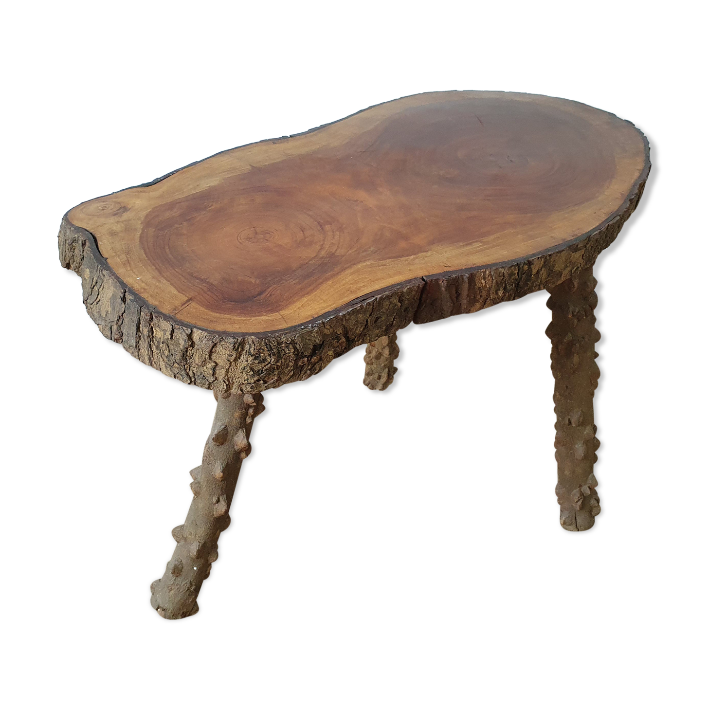 Brutalist wooden coffee table